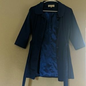 Blue quarter sleeve jacket